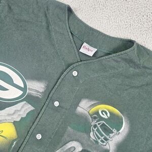 Vintage Green Bay Packers Shirt Mens XL Green NFL Football Badger Sportswear 90s